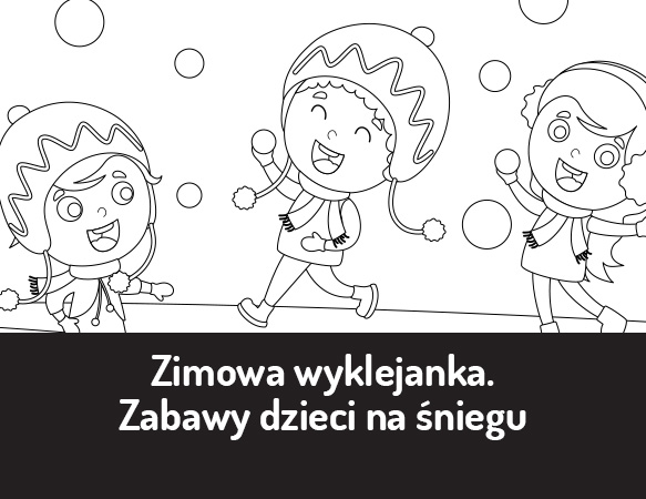 Zabawy dzieci na śniegu