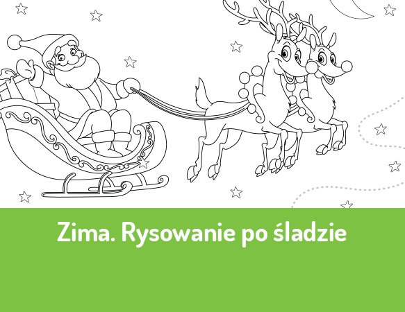 Zima - rysowanie po śladzie