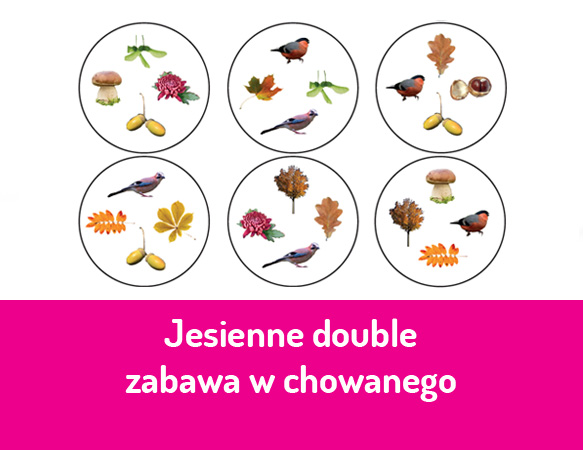 Jesienne dobble  - zabawa w chowanego