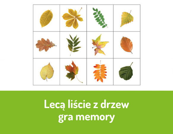 Lecą liście z drzew - gra memory dla przedszkolaków