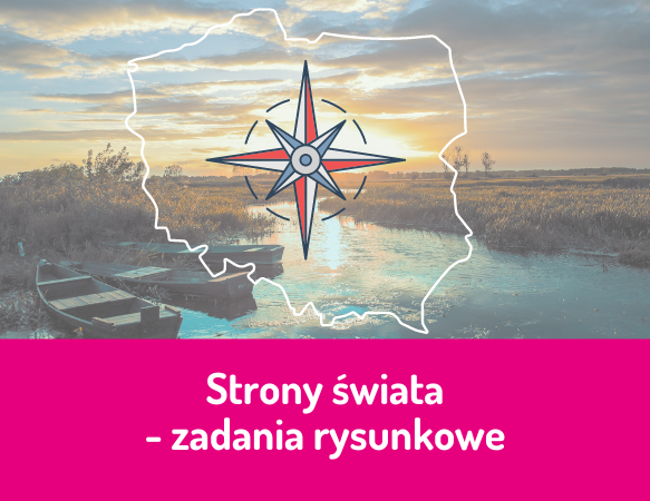 Strony świata – zadanie rysunkowe