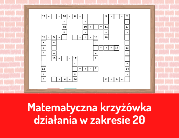 Matematyczna krzyżówka – działania w zakresie 20