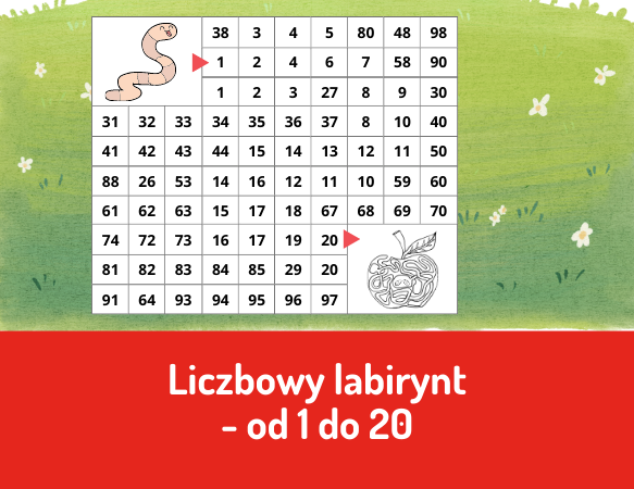 Liczbowy labirynt – od 1 do 20