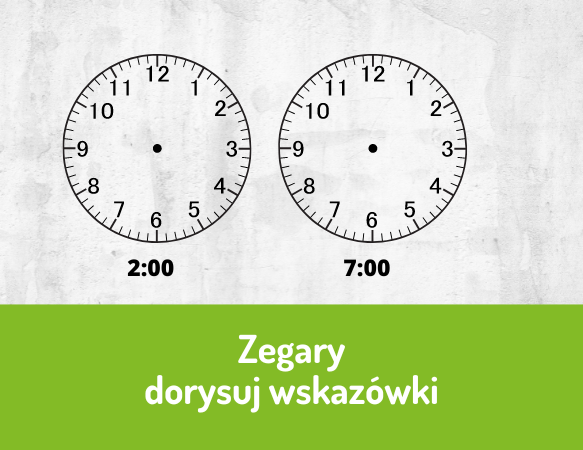 Zegary - dorysuj wskazówki