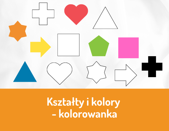 Kształty i kolory - kolorowanka