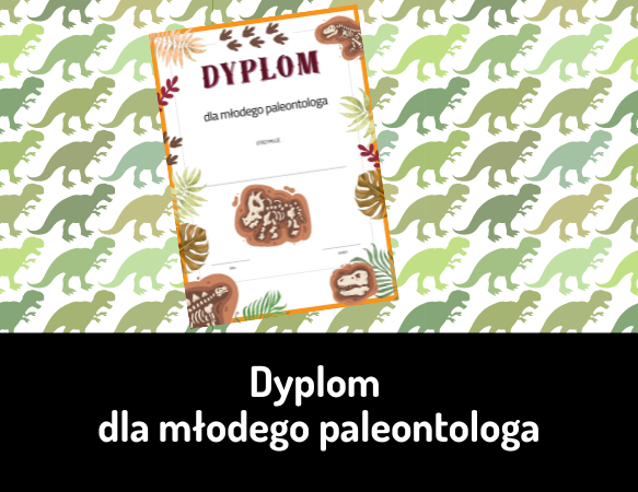 Dyplom dla młodego paleontologa