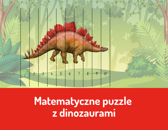 Matematyczne puzzle z dinozaurami