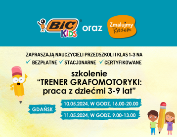 Bezpłatne warsztaty "Trener grafomotoryki" w Gdańsku