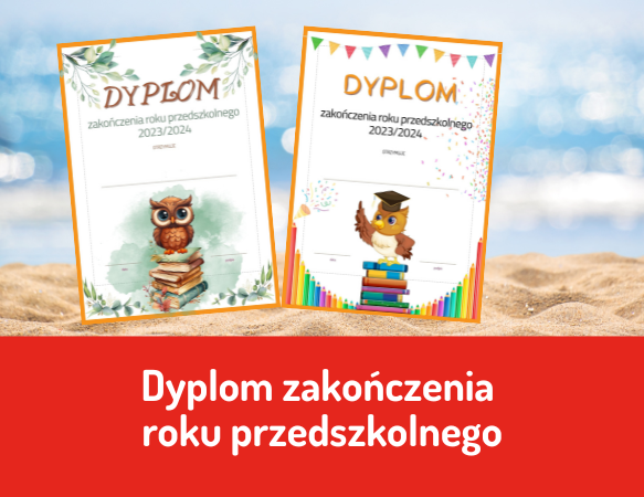 Dyplom na zakończenie roku przedszkolnego