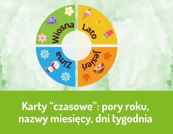 Karty "czasowe": pory roku, nazwy miesięcy, dni tygodnia