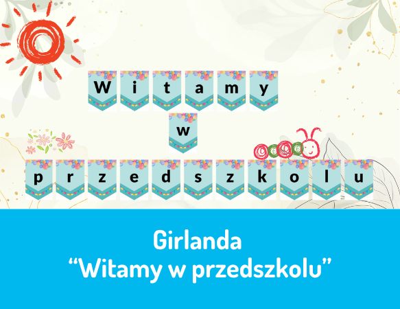 Girlanda "Witamy w przedszkolu"