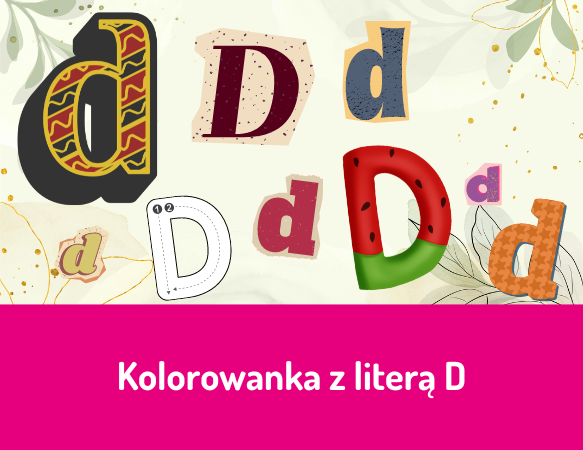 Kolorowanka z literą D