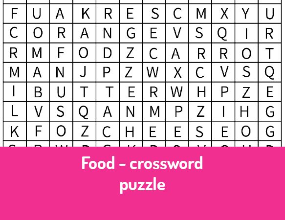 Food - crossword puzzle