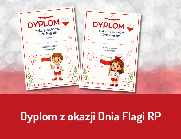 Dyplom z okazji obchodów Dnia Flagi