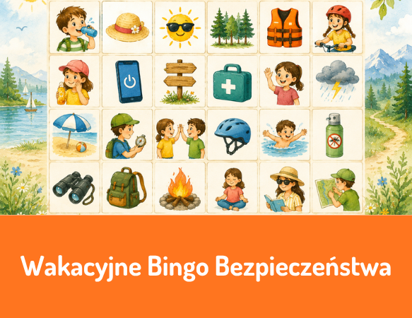 Wakacyjne Bingo Bezpieczeństwa