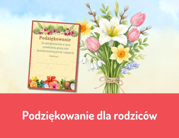 Podziękowanie dla rodziców