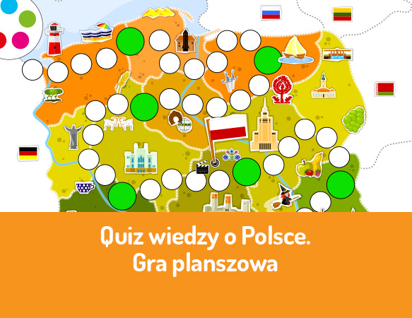 Quiz wiedzy o Polsce. Gra planszowa