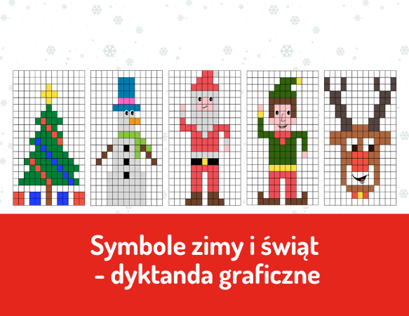 Zimowo-świąteczne symbole - dyktanda graficzne