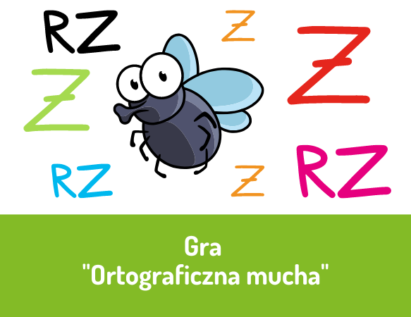 Gra „Ortograficzna mucha” - pisownia wyrazów z „rz” i „ż”