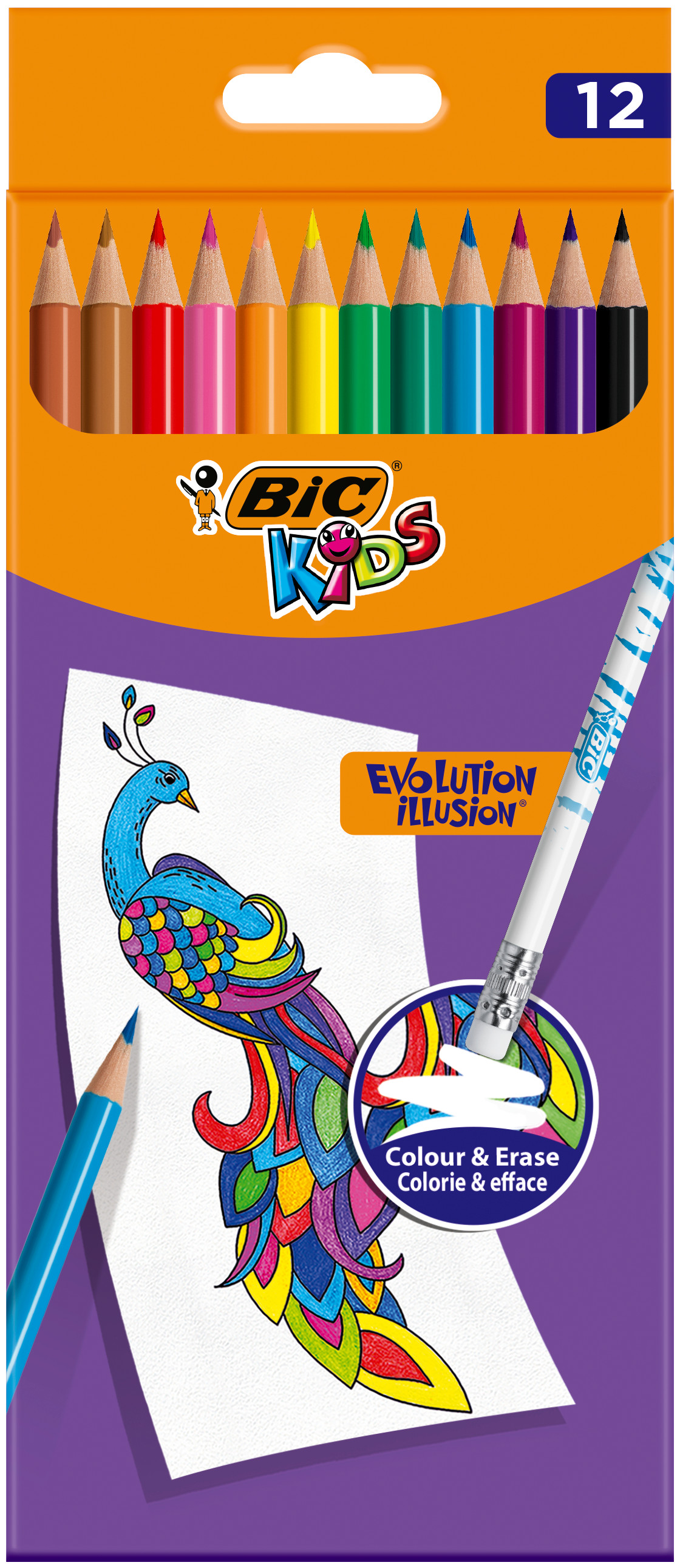 BIC® Kids Evolution Illusion® kredki ołówkowe