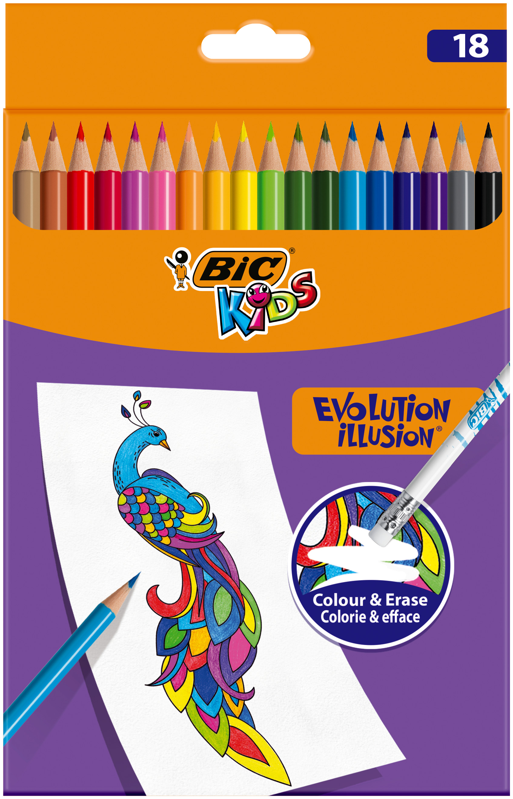 BIC® Kids Evolution Illusion® kredki ołówkowe