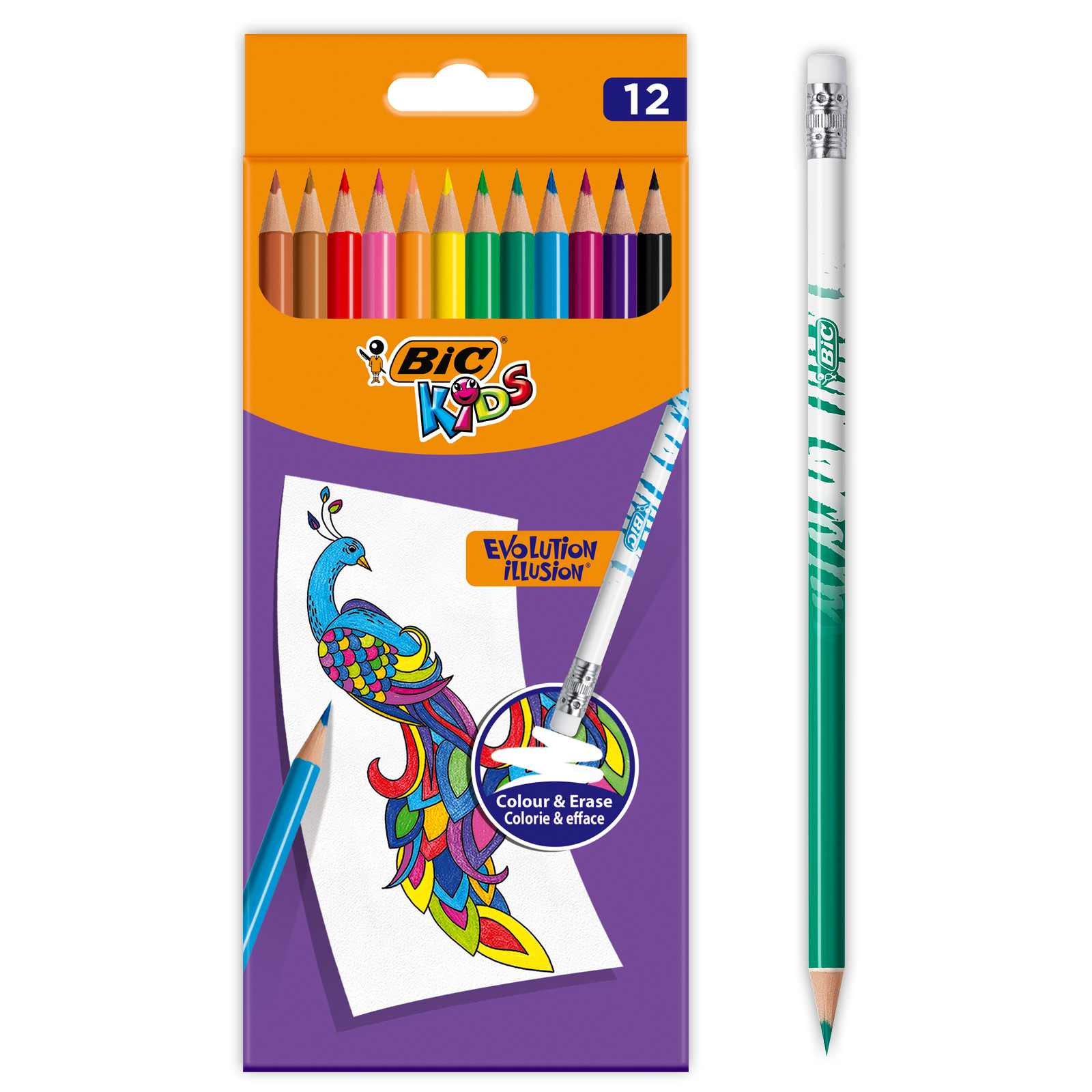 BIC® Kids Evolution Illusion® kredki ołówkowe