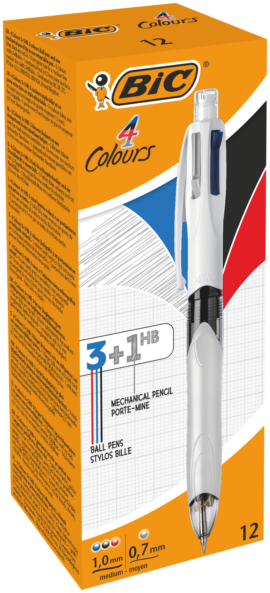 BIC® 4 Colours 3+1HB długopis + ołówek