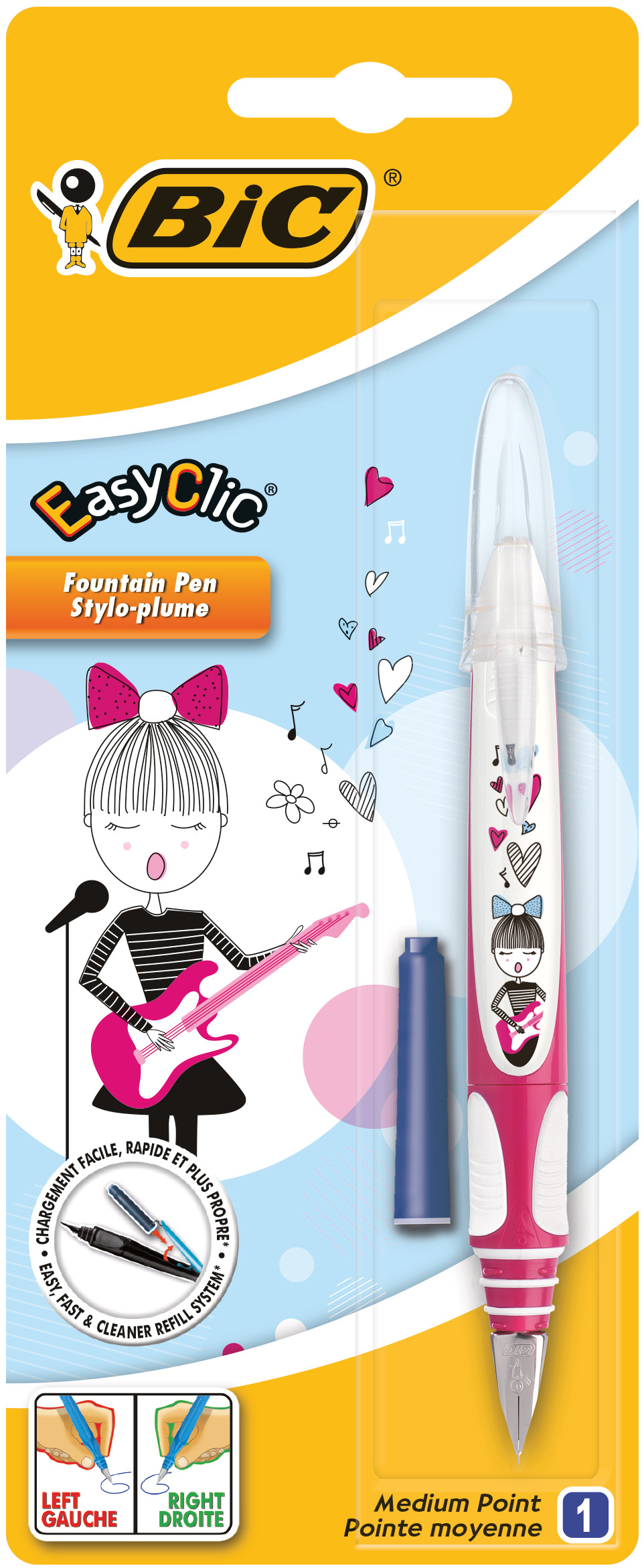 BIC® EasyClic™ Decors pióro wieczne