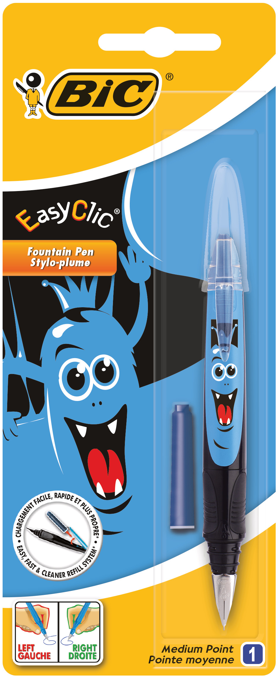 BIC® EasyClic™ Decors pióro wieczne